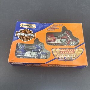 Vintage Harley Davidson Hog Riders Tour Bikes Matchbox Tyco 1992 Die Cast 76250